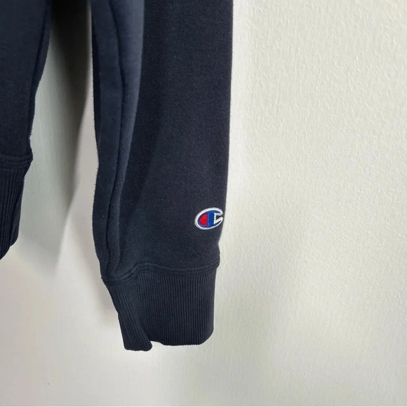 Champion Spellout Hoodie Adult Small Blue Sweatshirt Pullover‎ Unisex Athletic - Picture 2 of 9